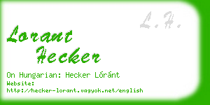 lorant hecker business card